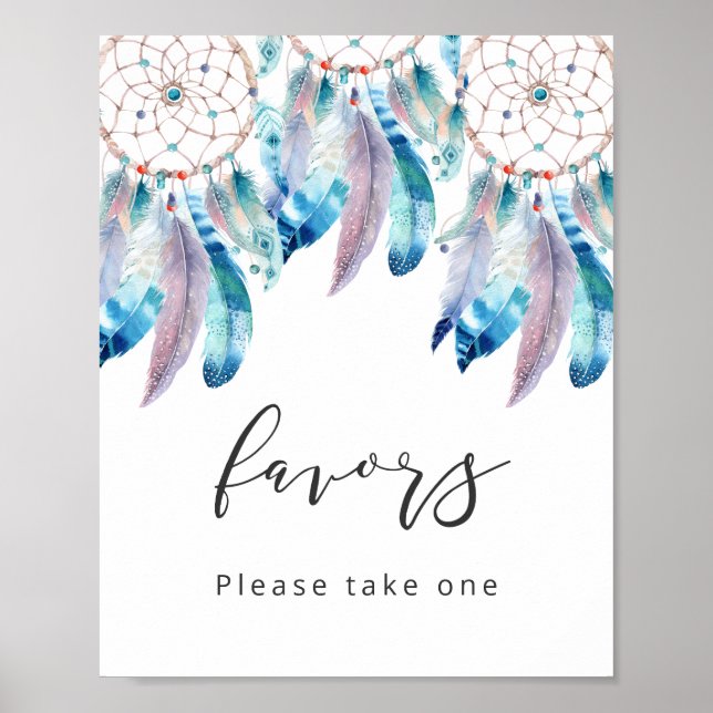 Boho Baby Shower favorisiert Minimalistisches Bohe Poster (Vorne)