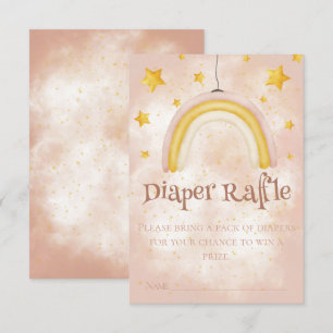 Boho Baby Shower Magie Regenbogen goldene Sterne S Begleitkarte