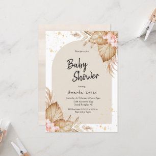 Boho Baby Shower Modern Arch Einladung