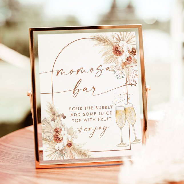 Boho Baby Shower Momosa Bar Sign | Pampas Grass Poster (Von Creator hochgeladen)