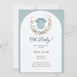 Boho Baby Shower Oh Baby Boy Garland Rustikal Einladung