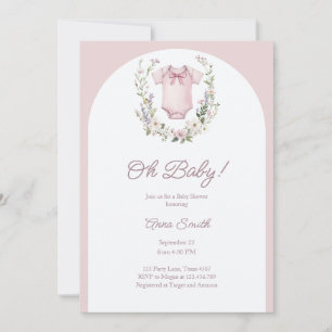 Boho Baby Shower Oh Baby Girl Garland Rustikal Einladung