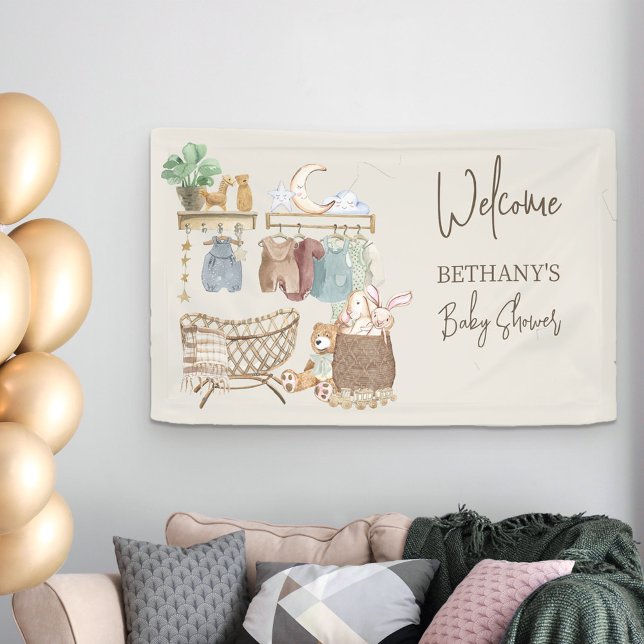 Boho Baby Shower Personalisiertes Kinderzimmer The Banner (Von Creator hochgeladen)