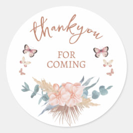 Boho Baby Shower Vielen Dank Runder Aufkleber
