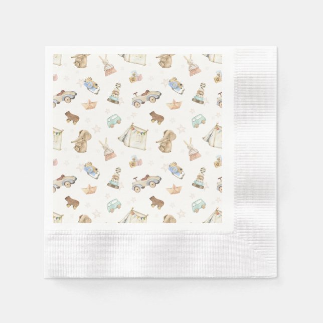 Boho Baby Shower Vintag Tower Coined Serviette (Vorderseite)