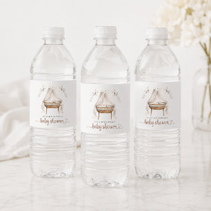Boho-Baby-Shower-Wasserflaschen-Etiketten Neutral