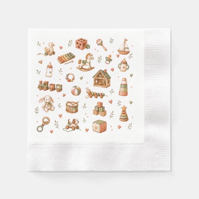Boho-Baby-Spielzeug  Serviette (Vorderseite)