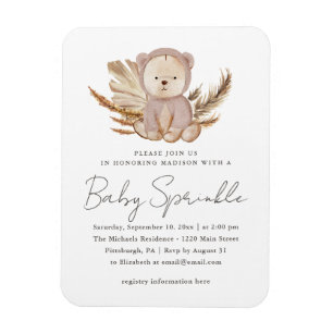 Boho Baby Sprinkle Einladung mit Süßbier Magnet