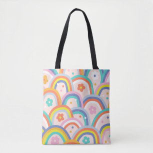Boho Baby Summer whimsical Regenbogen nahtlos Patt Tasche