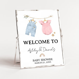 Boho-Babykleidung Geschlecht Enthüllung Willkommen Poster