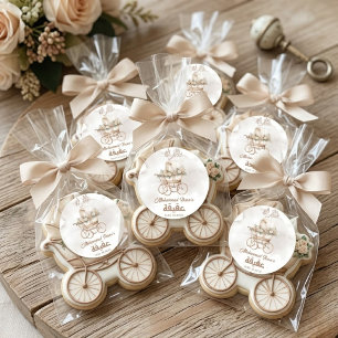 Boho-Babykorbtrage Aqiqah Unisex Muslim Neugeboren Runder Aufkleber