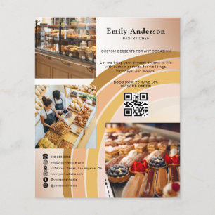 Boho-Bäckerei-Flyer Buchen Sie Ihren nächsten Te Flyer