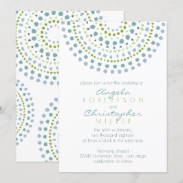 Boho Bali Green Jewels Hochzeit Einladung