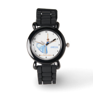 Boho Ballerina Ballett Tutu Mädchen Übung Blau Armbanduhr
