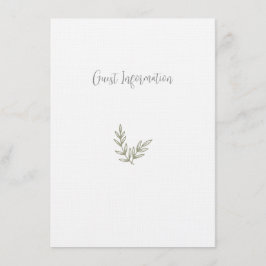 Boho Bamboo Botanischer Leaf Soft Eleganter Garten Begleitkarte