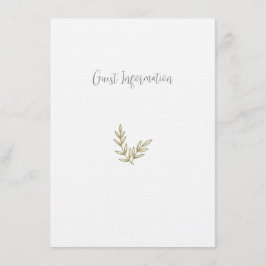 Boho Bamboo Botanischer Leaf Soft Eleganter Garten Begleitkarte