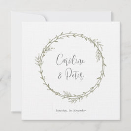 Boho Bamboo Botanischer Leaf Soft Eleganter Garten Einladung