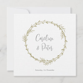 Boho Bamboo Botanischer Leaf Soft Eleganter Garten Einladung