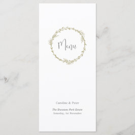 Boho Bamboo Botanischer Leaf Soft Eleganter Garten Menükarte