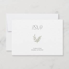 Boho Bamboo Botanischer Leaf Soft Eleganter Garten RSVP Karte