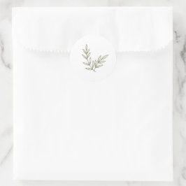 Boho Bamboo Botanischer Leaf Soft Eleganter Garten Runder Aufkleber