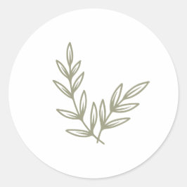 Boho Bamboo Botanischer Leaf Soft Eleganter Garten Runder Aufkleber