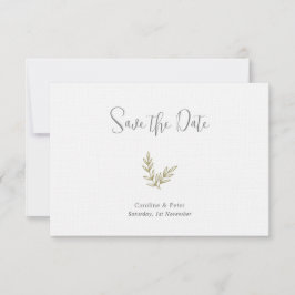 Boho Bamboo Botanischer Leaf Soft Eleganter Garten Save The Date