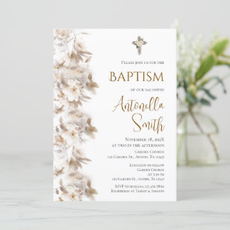 Boho Baptism  Invitation