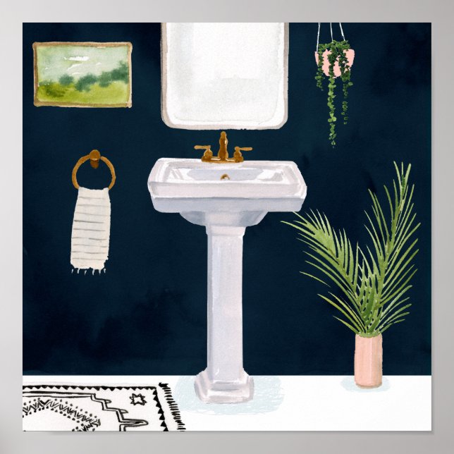 Boho Bath Sinks I Poster (Vorne)