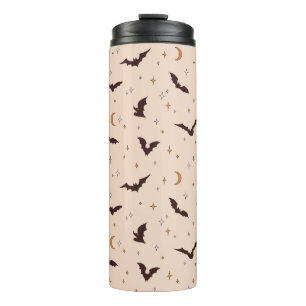 Boho Bats and Stars Halloween Pattern Thermosbecher