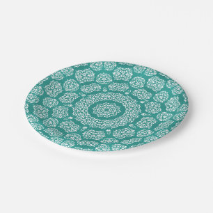 Boho Bazaar, Mix & Match Cerulean-Muster Pappteller