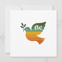 Boho Be Peace Retro Holiday Notecard