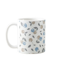 Boho Beach Kirschen - beige blaues Fruchtmuster.