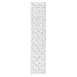 Boho Beach Kirschen - beige blaues Fruchtmuster. Kurzer Tischläufer