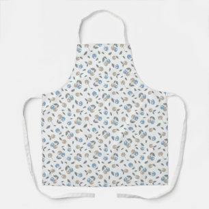 Boho Beach Kirschen - beige blaues Fruchtmuster. Schürze