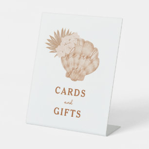 Boho Beach Seashell Brautparty Karten und Geschenk Sockelschild