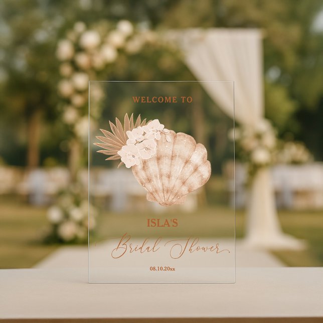 Boho Beach Seashell Fête des mariées Bienvenue (Créateur téléchargé)