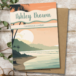Boho Beach Terracotta Erring Juwelen Display Chic Visitenkarte