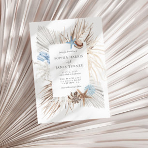 Boho Beach Wedding Einladung