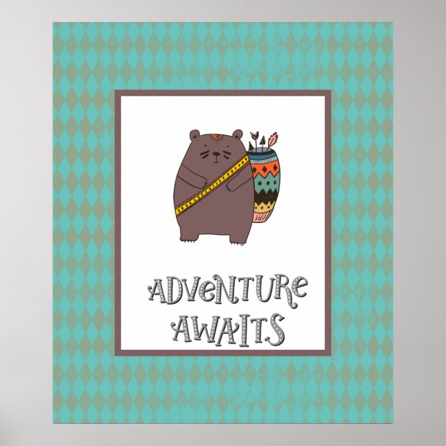 Boho Bear Adventure erwartet Poster (Vorne)