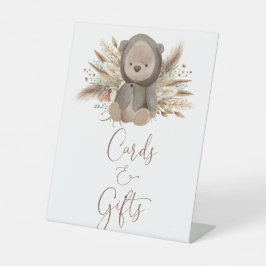 Boho Bear Baby-Duschkarten und Geschenke Sockelschild