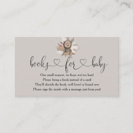 Boho Bear Babydusche Bücher für Baby Begleitkarte