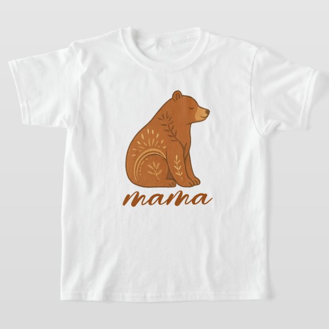 Boho Bear Mama T-Shirt (Poser)