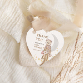 Boho Bear Moon Babydusche Danke Geschenkanhänger