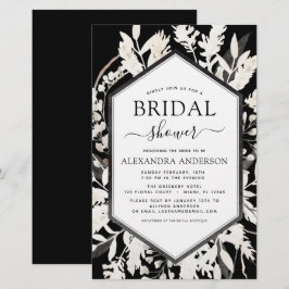 Boho Beige Black Botanical Brautparty