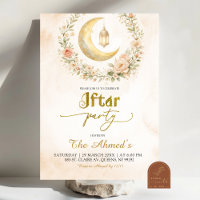Boho-Beige-Blumen-Halbmond-Ramadan-Iftar-Party