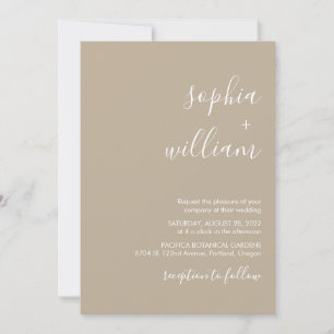 Boho Beige Faire-part de mariage