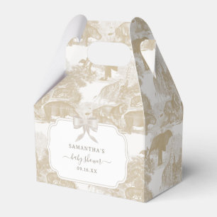 Boho Beige Jungle Animals Safari Chinoiserie Geschenkschachtel