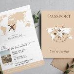 Boho Beige Passport Hochzeit in Urlaubsort Einladu Einladung<br><div class="desc">Unsere inspirierte gefaltete Hochzeitseinladung ist die ideale Wahl für Paare, die eine moderne und einzigartige Hochzeit in Urlaubsort planen. Wenn Sie die Einladung öffnen, finden Sie alle wichtigen Details der Hochzeit, einschließlich Datum, Uhrzeit, Ort und alle anderen relevanten Informationen. Das Interieur wird auf hochwertigem Papier gedruckt und die Einladung selbst...</div>