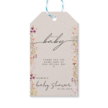 Boho Beige Wildblume Babydusche Vielen Dank